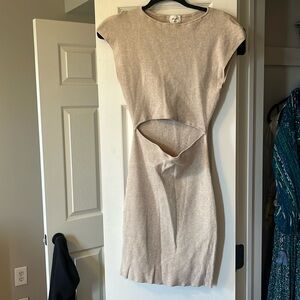 Aritzia Wilfred Free Cut Out Knit Mini Dress